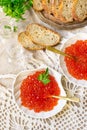 Salted salmon roe red caviar Royalty Free Stock Photo