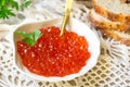 Salted salmon roe red caviar Royalty Free Stock Photo