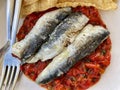 Salted Sardines With Red Pepper Sauce