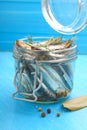 Salted sprat (fish) Royalty Free Stock Photo