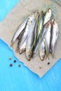 Salted sprat (fish) Royalty Free Stock Photo