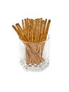 Salted sticks in glass Royalty Free Stock Photo