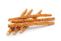 Salted sticks with sesame Royalty Free Stock Photo