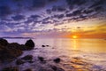 Saltern Cove at sunrise Royalty Free Stock Photo