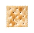 Saltine Cracker isolated on white Royalty Free Stock Photo