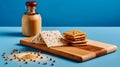 saltine crackers delicately sprawl across a table