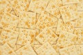 Saltine crackers in pile background Royalty Free Stock Photo