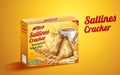 Saltines cracker package design Royalty Free Stock Photo