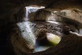 Saltinsky, an underground waterfall in Dagestan - a natural landmark Royalty Free Stock Photo