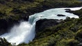 Salto Grande waterfall, Paine river, Torres del Paine National Park, Patagonia, Chile Royalty Free Stock Photo