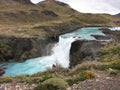 Salto Grande Waterfall - Torres del Paine National Park, Chile Royalty Free Stock Photo