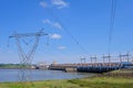 Salto, Uruguay, January 06, 2018: Hydro electric electricity power plant, Rio Uruguay Embalse Salto Grande, Salto Royalty Free Stock Photo