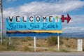 Salton Sea Beach, CA - Welcome sign to Salton Sea Beach, a small town located on the shores of the Salton Sea in