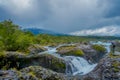 Saltos de Petrohue. Waterfalls in the south of Chile, formed by volcanic action