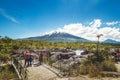 Saltos del Petrohue Waterfalls and Osorno Volcano - Los Lagos Region, Chile Royalty Free Stock Photo