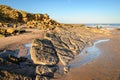 Saltpan Rocks north of Cocklawburn Beach Royalty Free Stock Photo