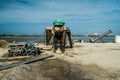 Saltpans in Trapani- - machines Royalty Free Stock Photo