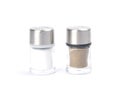 Saltshaker and pepper caster on white Royalty Free Stock Photo