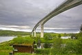 The Saltstraumen Bridge is a cantilever box girder bridge that crosses the Saltstraumen strait Bodo, Nordland Norway Royalty Free Stock Photo