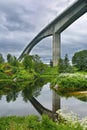 The Saltstraumen Bridge is a cantilever box girder bridge that crosses the Saltstraumen strait, Bodo, Norway. Royalty Free Stock Photo