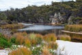 Saltwater lagoon, Bay of Fires, Tasmania, Australia