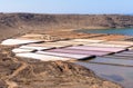 Saltworks Salinas de Janubio in Lanzarote, Canary islands, Spain