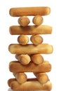 Salty bread sticks on white background Royalty Free Stock Photo