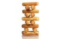 Salty bread sticks on white background Royalty Free Stock Photo