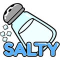 Salty Cartoon Emote Vector Illustration Royalty Free Stock Photo