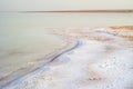 Salty coast of the Dead Sea. Royalty Free Stock Photo