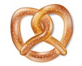 Salty cracker Realistic Pretzel. Tasty isolated Pretzel food for oktoberfest. vector illustration