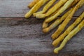 Salty crackers, tortilla chips and other savory snacks with salsa dip Royalty Free Stock Photo