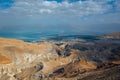 Salty Dead sea shore in Israel