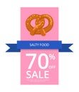 Salty Food 70 Off Sale on Vector Illustration Royalty Free Stock Photo