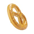 Salty mini pretzel isolated on a white background. Traditional food for Oktoberfest - salty mini pretzel on a white background.