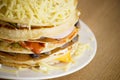 Salty pancakes Royalty Free Stock Photo