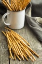 Salty pretzel sticks. Royalty Free Stock Photo
