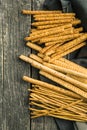 Salty pretzel sticks. Royalty Free Stock Photo