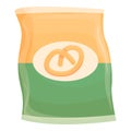 Salty rings icon cartoon vector. Cheese cracker