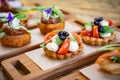 Salty sand dough basket Tartlet with mozzarella