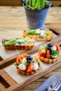 Salty sand dough basket Tartlet with mozzarella