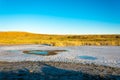 The salty shore of the lake Baskunchak. Royalty Free Stock Photo