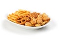 Salty snacks Royalty Free Stock Photo