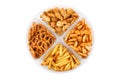 Salty snacks Royalty Free Stock Photo