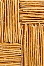 Salty sticks close-up, top view. Beer snack. Royalty Free Stock Photo