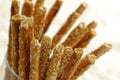Salty Sticks with Sesame Royalty Free Stock Photo