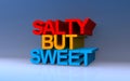 salty but sweet on blue Royalty Free Stock Photo