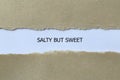 salty but sweet on white paper Royalty Free Stock Photo