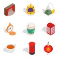 Salubrity icons set, isometric style Royalty Free Stock Photo