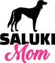 Saluki mom silhouette